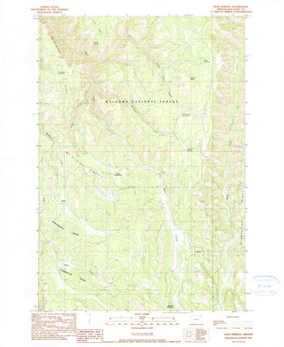 United States Geological Survey Sled Springs, OR (1990, 24000-Scale) digital map