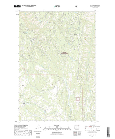 United States Geological Survey Sled Springs, OR (2020, 24000-Scale) digital map