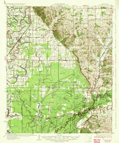 United States Geological Survey Sledge, MS (1935, 62500-Scale) digital map