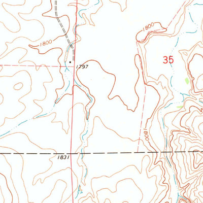 United States Geological Survey Sleeping Bear Creek NW, OK (1970, 24000-Scale) digital map
