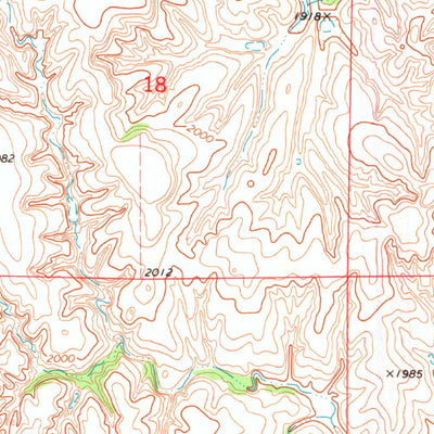 United States Geological Survey Sleeping Bear Creek NW, OK (1970, 24000-Scale) digital map