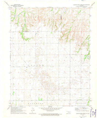 United States Geological Survey Sleeping Bear Creek SE, OK (1970, 24000-Scale) digital map