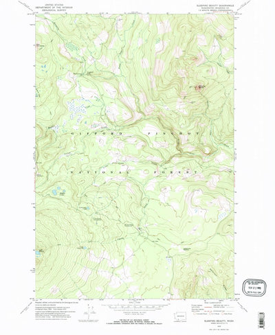 United States Geological Survey Sleeping Beauty, WA (1970, 24000-Scale) digital map