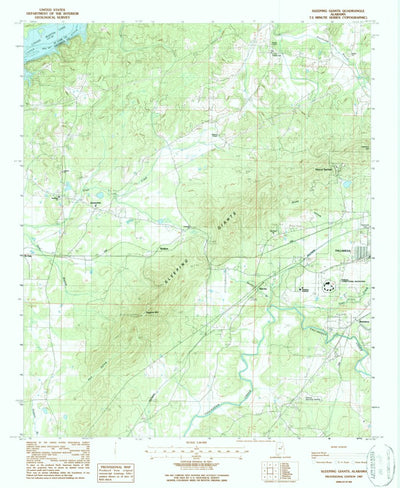United States Geological Survey Sleeping Giant, AL (1987, 24000-Scale) digital map