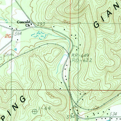 United States Geological Survey Sleeping Giant, AL (1987, 24000-Scale) digital map