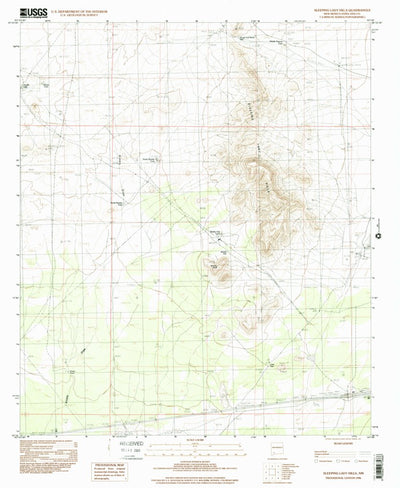 United States Geological Survey Sleeping Lady Hills, NM (1996, 24000-Scale) digital map