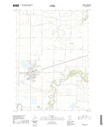United States Geological Survey Sleepy Eye, MN (2022, 24000-Scale) digital map