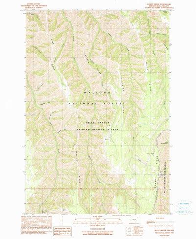 United States Geological Survey Sleepy Ridge, OR (1990, 24000-Scale) digital map