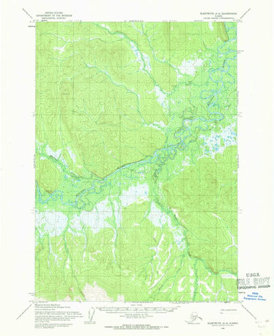 United States Geological Survey Sleetmute A-4, AK (1954, 63360-Scale) digital map