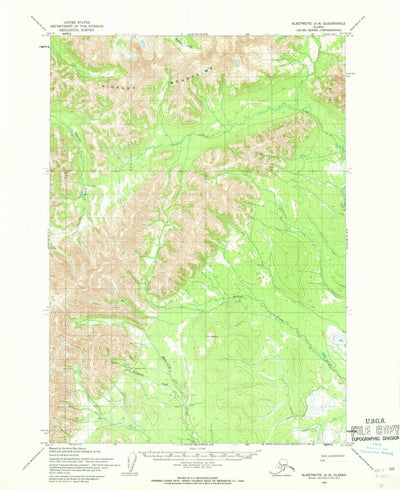 United States Geological Survey Sleetmute A-6, AK (1954, 63360-Scale) digital map