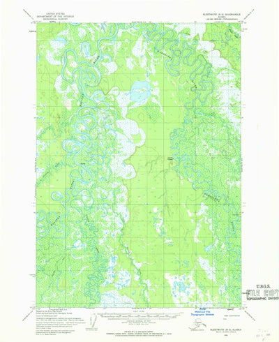 United States Geological Survey Sleetmute B-3, AK (1954, 63360-Scale) digital map