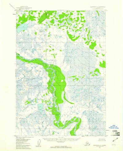 United States Geological Survey Sleetmute C-1, AK (1954, 63360-Scale) digital map