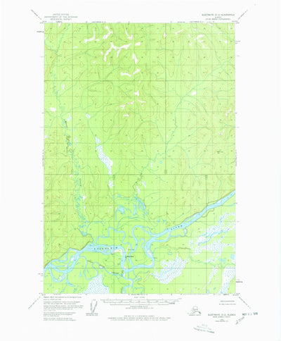 United States Geological Survey Sleetmute D-2, AK (1954, 63360-Scale) digital map