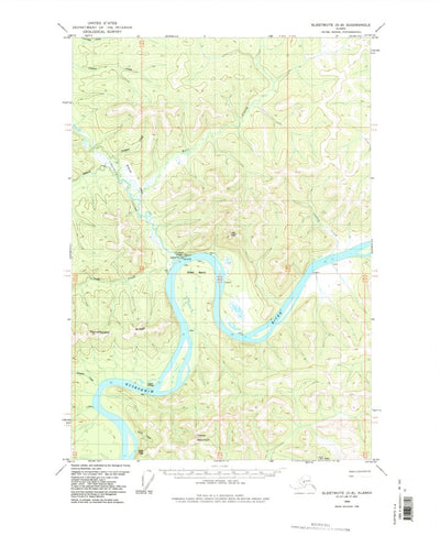 United States Geological Survey Sleetmute D-6, AK (1954, 63360-Scale) digital map