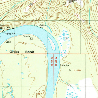 United States Geological Survey Sleetmute D-6, AK (1954, 63360-Scale) digital map