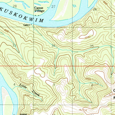 United States Geological Survey Sleetmute D-6, AK (1954, 63360-Scale) digital map