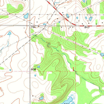United States Geological Survey Slick, OK (1973, 24000-Scale) digital map