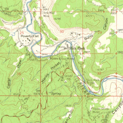United States Geological Survey Slick Rock, CO (1960, 62500-Scale) digital map