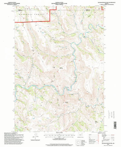 United States Geological Survey Slickear Mountain, OR (1995, 24000-Scale) digital map