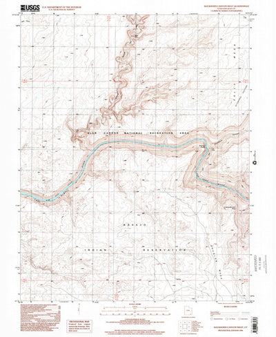 United States Geological Survey Slickhorn Canyon West, UT (1996, 24000-Scale) digital map