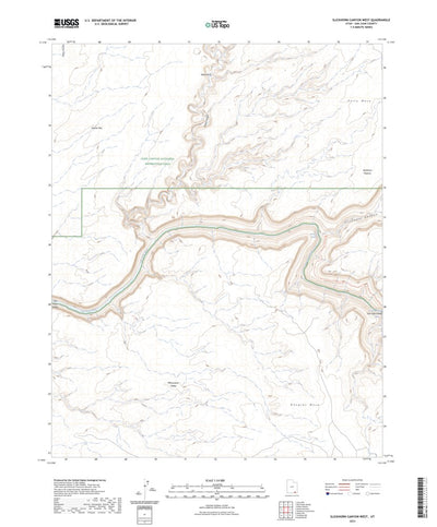 United States Geological Survey Slickhorn Canyon West, UT (2023, 24000-Scale) digital map