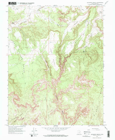 United States Geological Survey Slickrock Bench, UT (1964, 24000-Scale) digital map