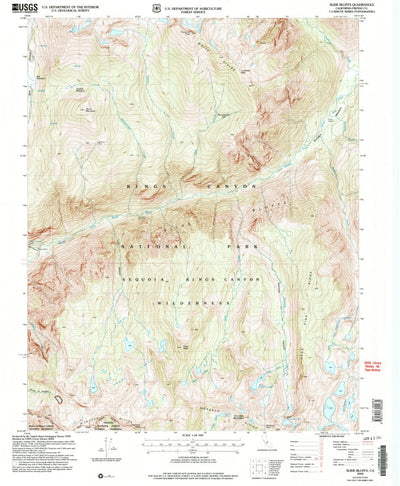 United States Geological Survey Slide Bluffs, CA (2004, 24000-Scale) digital map