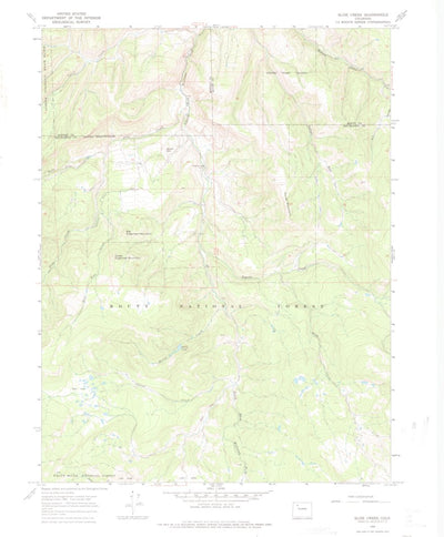 United States Geological Survey Slide Creek, CO (1966, 24000-Scale) digital map