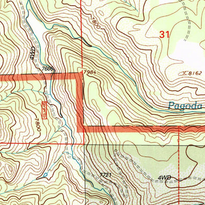 United States Geological Survey Slide Creek, CO (2000, 24000-Scale) digital map