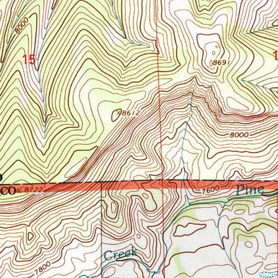 United States Geological Survey Slide Creek, CO (2000, 24000-Scale) digital map
