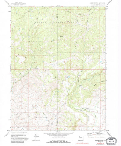 United States Geological Survey Slide Mountain, CO (1971, 24000-Scale) digital map