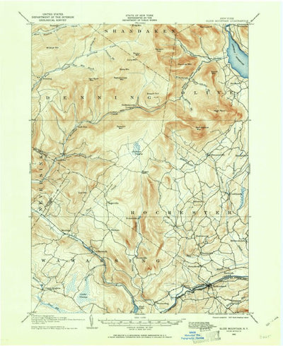 United States Geological Survey Slide Mountain, NY (1903, 62500-Scale) digital map