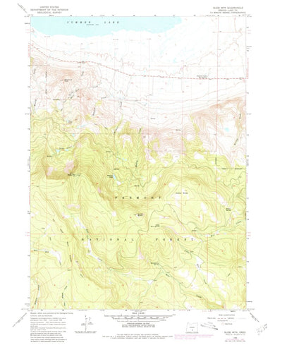 United States Geological Survey Slide Mountain, OR (1966, 24000-Scale) digital map
