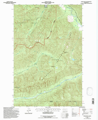 United States Geological Survey Slide Peak, WA (1995, 24000-Scale) digital map