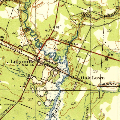 United States Geological Survey Slidell, LA-MS (1935, 62500-Scale) digital map
