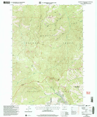 United States Geological Survey Sliderock Mountain, MT (2000, 24000-Scale) digital map