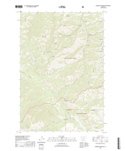 United States Geological Survey Sliderock Mountain, MT (2020, 24000-Scale) digital map