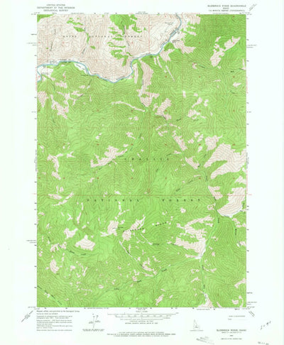 United States Geological Survey Sliderock Ridge, ID (1963, 24000-Scale) digital map