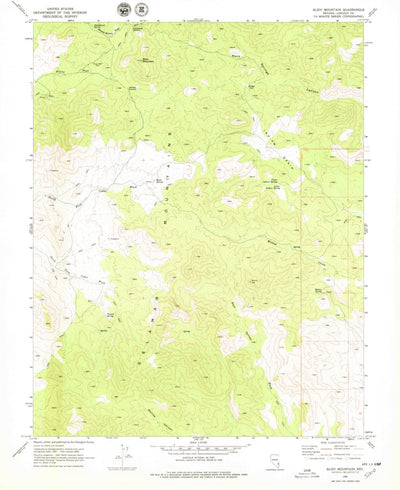 United States Geological Survey Slidy Mountain, NV (1969, 24000-Scale) digital map