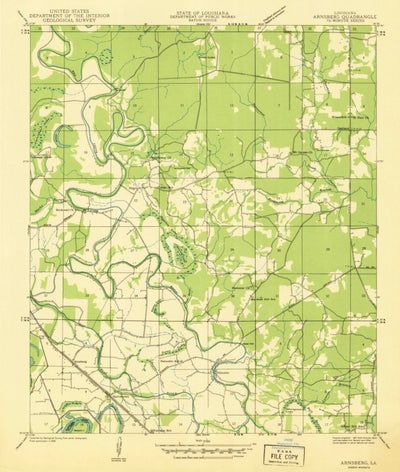 United States Geological Survey Sligo, LA (1938, 31680-Scale) digital map