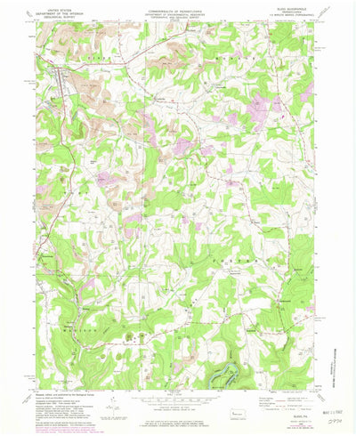 United States Geological Survey Sligo, PA (1969, 24000-Scale) digital map