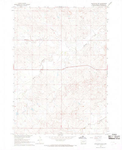 United States Geological Survey Slim Butte NW, SD (1967, 24000-Scale) digital map