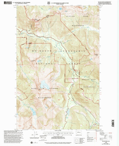 United States Geological Survey Sloan Peak, WA (1999, 24000-Scale) digital map