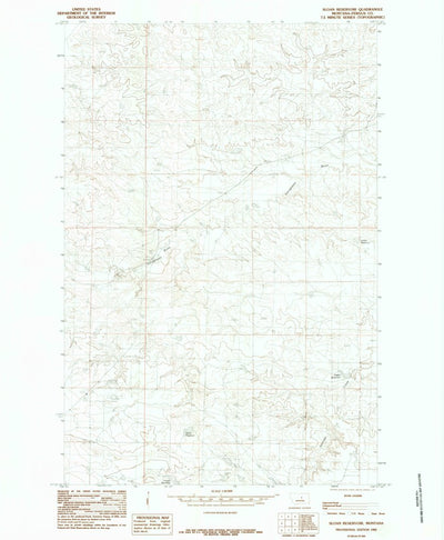 United States Geological Survey Sloan Reservoir, MT (1985, 24000-Scale) digital map