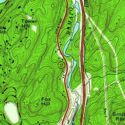 United States Geological Survey Sloatsburg, NY-NJ (1955, 24000-Scale) digital map