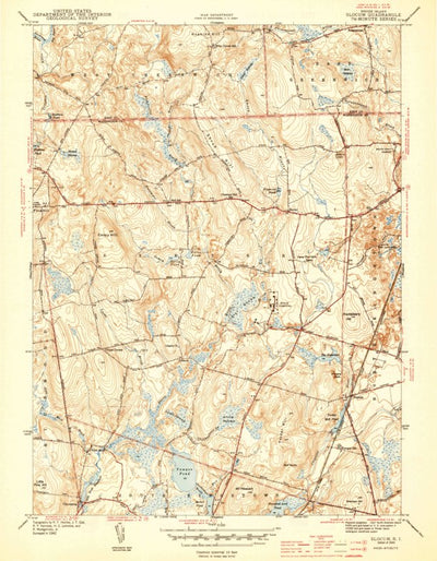 United States Geological Survey Slocum, RI (1943, 31680-Scale) digital map
