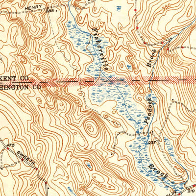 United States Geological Survey Slocum, RI (1943, 31680-Scale) digital map