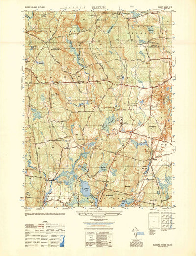 United States Geological Survey Slocum, RI (1950, 25000-Scale) digital map