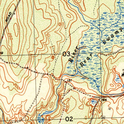 United States Geological Survey Slocum, RI (1950, 25000-Scale) digital map