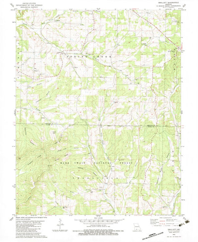 United States Geological Survey Smallett, MO (1982, 24000-Scale) digital map